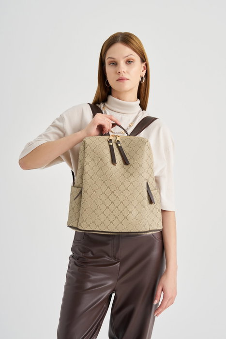 Lucky Bees Mochila 359 v2 - Crema y Marrón